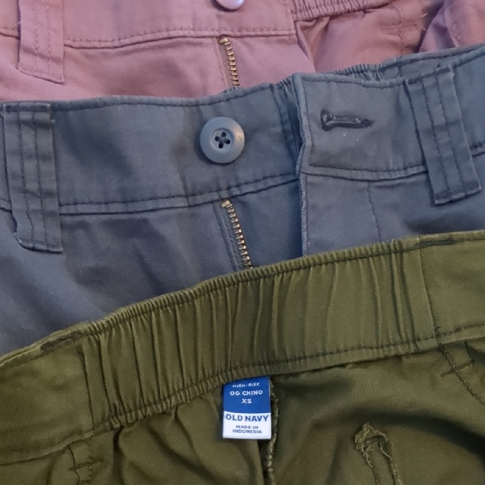 Old Navy Women's OG Chinos - Purple, Gray, and Green